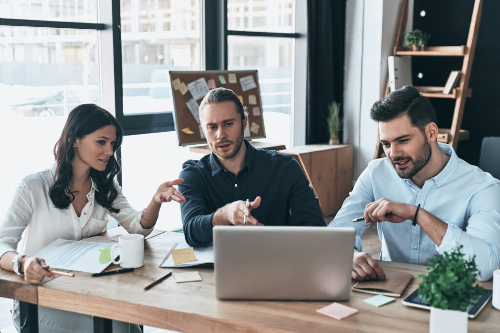 Successful business team.